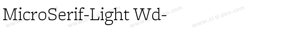 MicroSerif-Light Wd字体转换